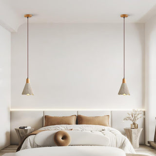 Solara Lampe suspendue en béton plissé