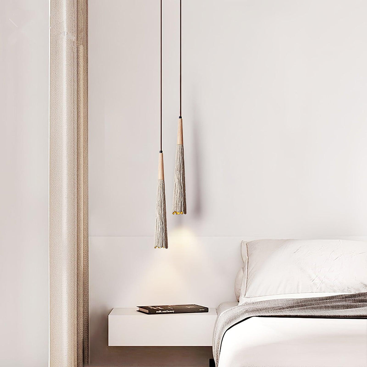 Iselalis Lampe suspendue en béton plissé