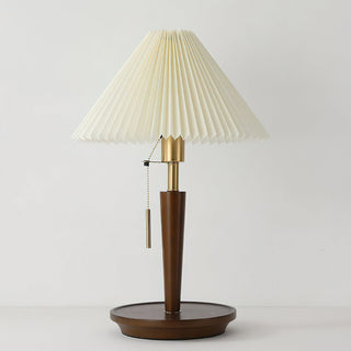 Novace Lampe de Table en Tissu Et Bois