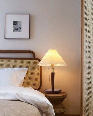 Novace Lampe de Table en Tissu Et Bois