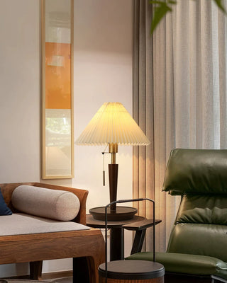 Novace Lampe de Table en Tissu Et Bois