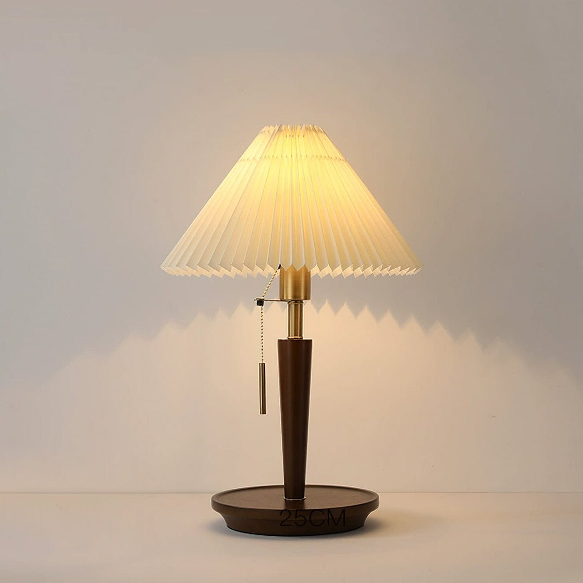 Novace Lampe de Table en Tissu Et Bois