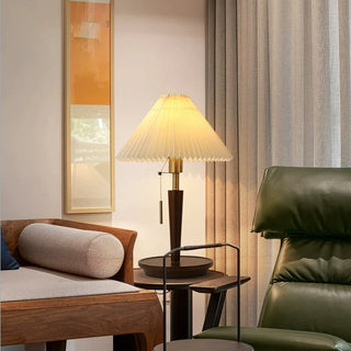 Novace Lampe de Table en Tissu Et Bois
