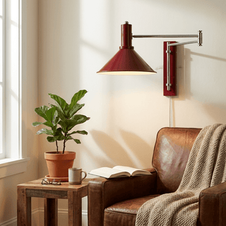 Cone Swing Arm Wall Sconce-Neutral Decor