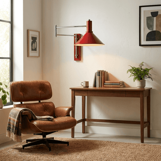 Cone Swing Arm Wall Sconce-Neutral Decor