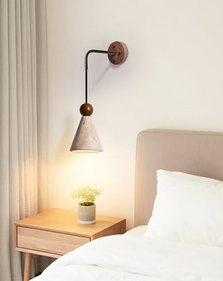 Cone Wood Bead Wall Sconce-Neutral Decor