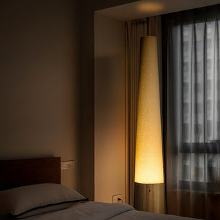 Glow Cone Wooden Floor Lamp-Neutral Decor