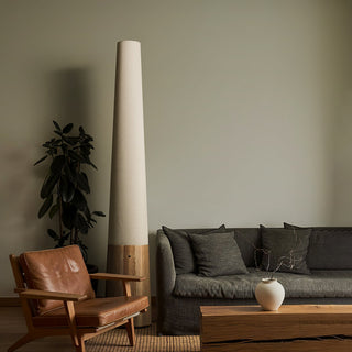 Glow Cone Wooden Floor Lamp-Neutral Decor