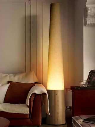 Glow Cone Wooden Floor Lamp-Neutral Decor