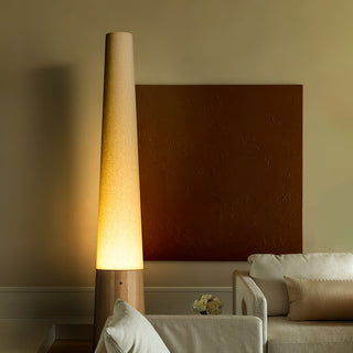 Glow Cone Wooden Floor Lamp-Neutral Decor