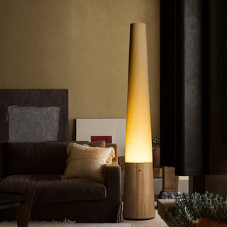Glow Cone Wooden Floor Lamp-Neutral Decor