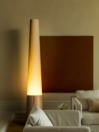 Glow Cone Wooden Floor Lamp-Neutral Decor