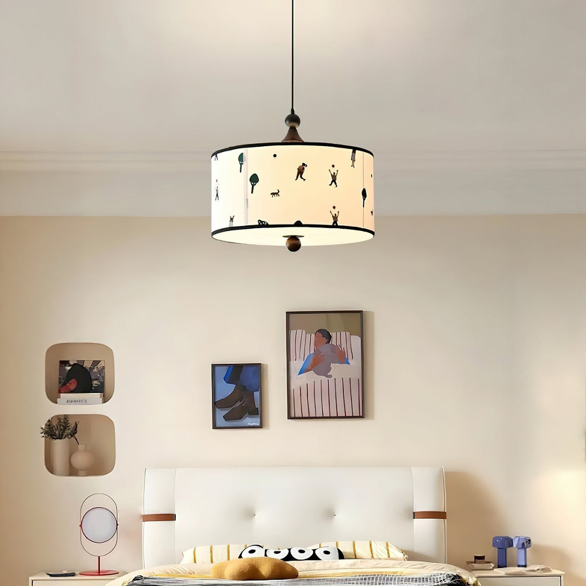 Angled view of the Congo Pendant Light, highlighting its cylindrical shape.