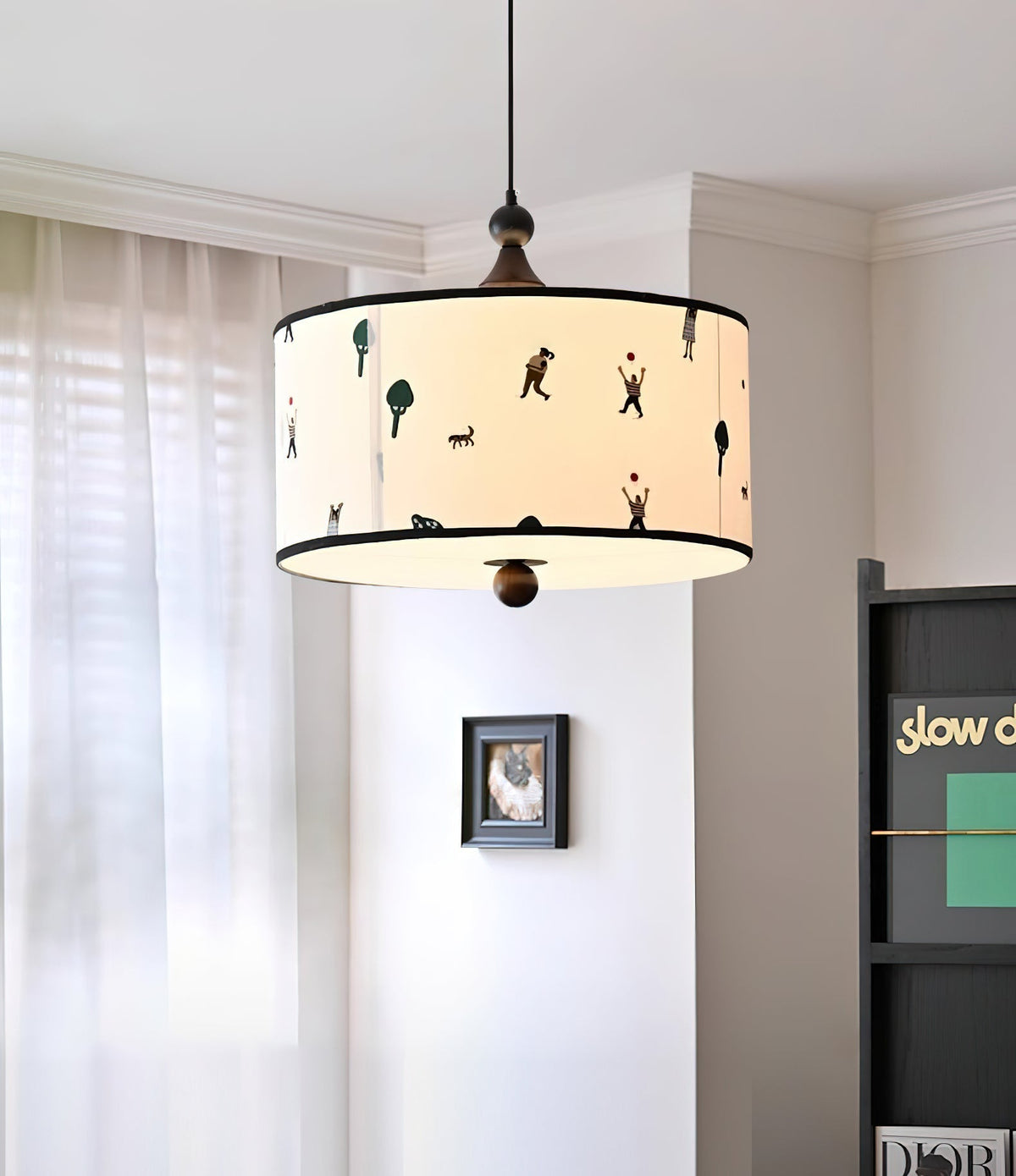Side profile of the multi-material Congo Pendant Light.