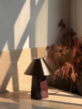 Conic Marble Table Lamp-Neutral Decor