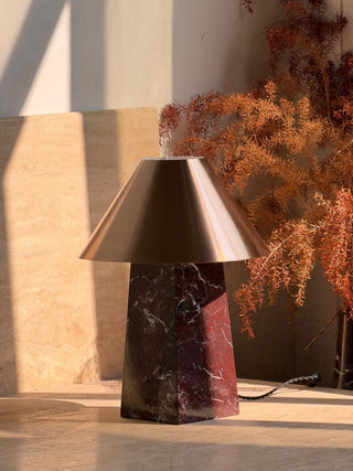 Conic Marble Table Lamp-Neutral Decor