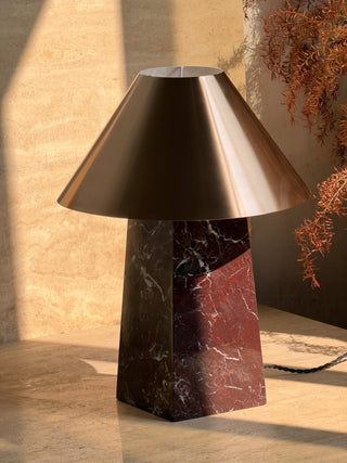 Conic Marble Table Lamp-Neutral Decor