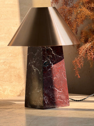 Conic Marble Table Lamp-Neutral Decor