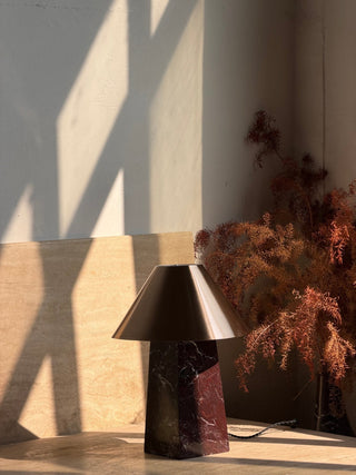 Conic Marble Table Lamp-Neutral Decor