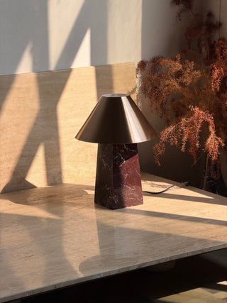 Conic Marble Table Lamp-Neutral Decor