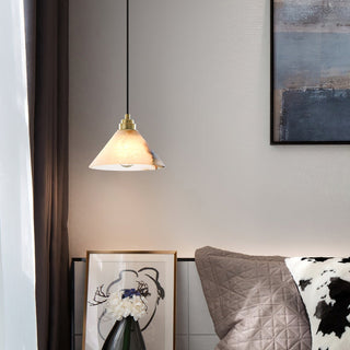 Xen Suspension En Laiton Et Albâtre Minimaliste Moderne