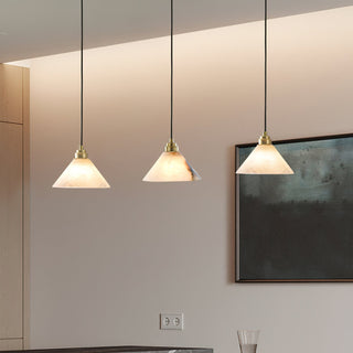 Xen Suspension En Laiton Et Albâtre Minimaliste Moderne