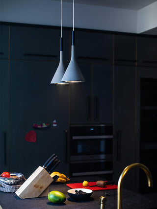 Conical Concrete Pendant Light-Neutral Decor