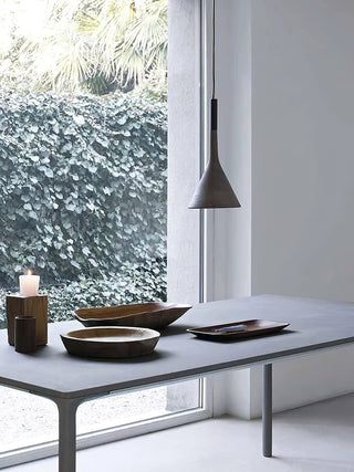 Conical Concrete Pendant Light-Neutral Decor