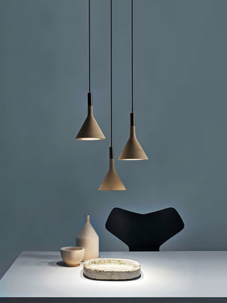 Conical Concrete Pendant Light-Neutral Decor