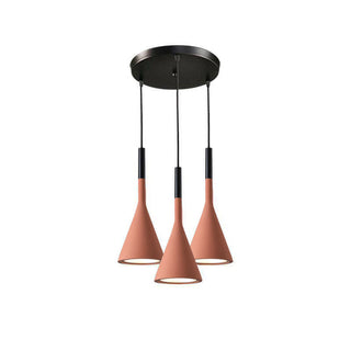 Solara Lampe suspendue conique en béton industrielle-Luire