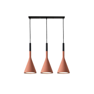 Solara Lampe suspendue conique en béton industrielle-Luire
