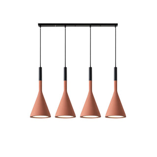 Solara Lampe suspendue conique en béton industrielle-Luire