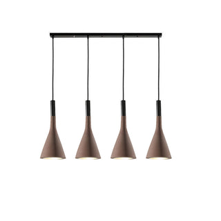 Solara Lampe suspendue conique en béton industrielle-Luire