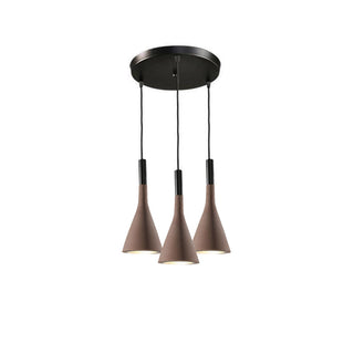 Solara Lampe suspendue conique en béton industrielle-Luire
