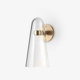 Conical Glass Plug-in Wall Lamp-Neutral Decor
