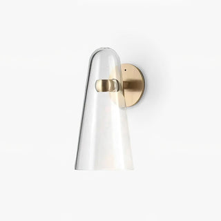 Conical Glass Plug-in Wall Lamp-Neutral Decor