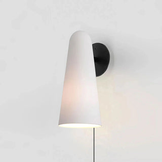 Conical Glass Plug-in Wall Lamp-Neutral Decor