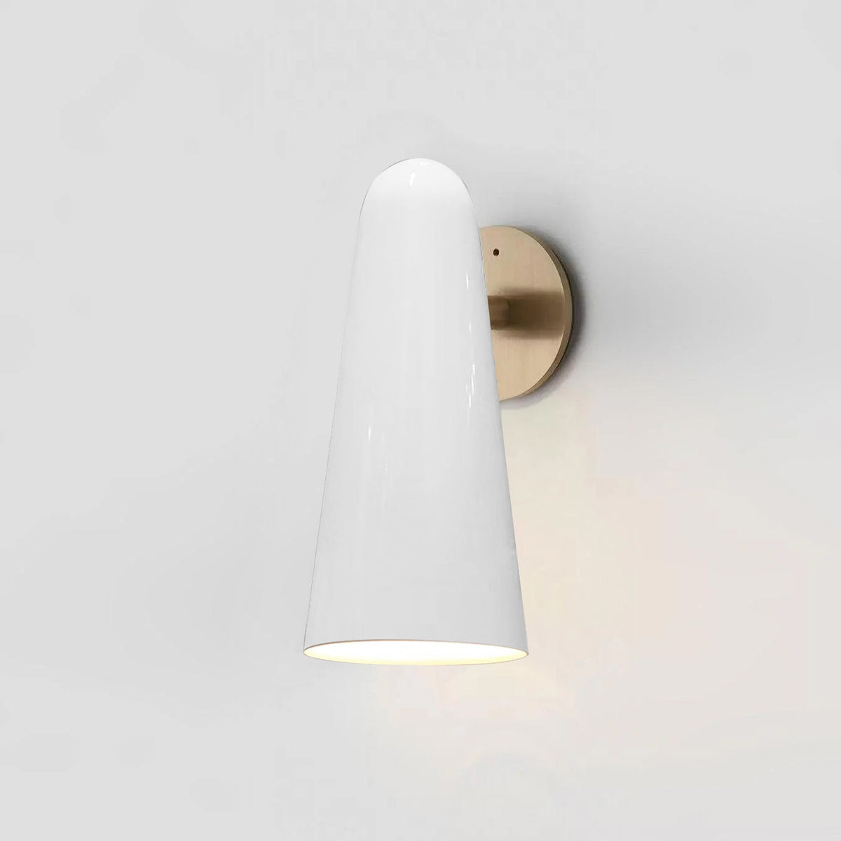 Conical Glass Plug-in Wall Lamp-Neutral Decor
