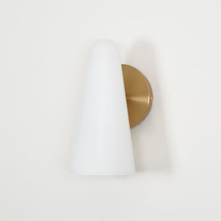 Conical Glass Plug-in Wall Lamp-Neutral Decor