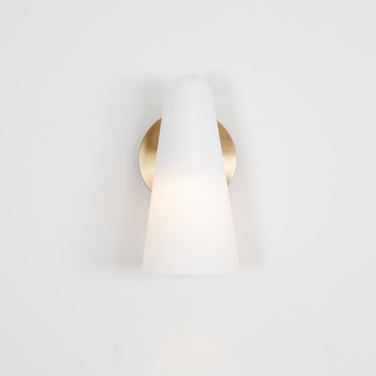 Conical Glass Plug-in Wall Lamp-Neutral Decor