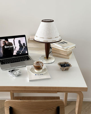 Taylor Lampe de Table Vintage en Tissu