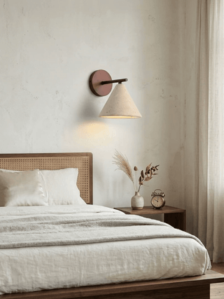 Conical Travertine Wall Light-Neutral Decor