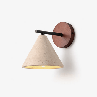 Conical Travertine Wall Light-Neutral Decor