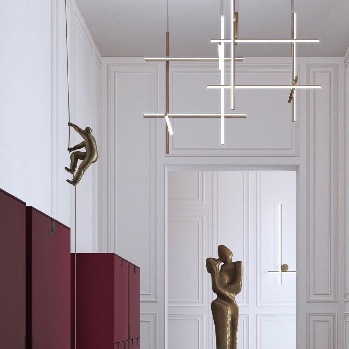 Breeze Lustre Métal Cuivre Classique Minimaliste Moderne