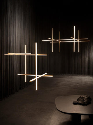 Gridline Linear Chandelier-Neutral Decor
