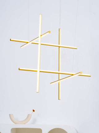 Gridline Linear Chandelier-Neutral Decor