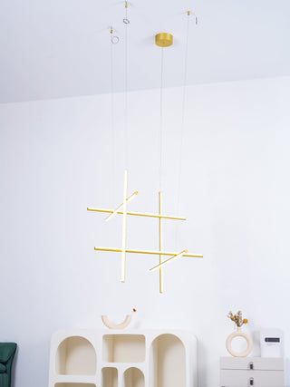 Gridline Linear Chandelier-Neutral Decor
