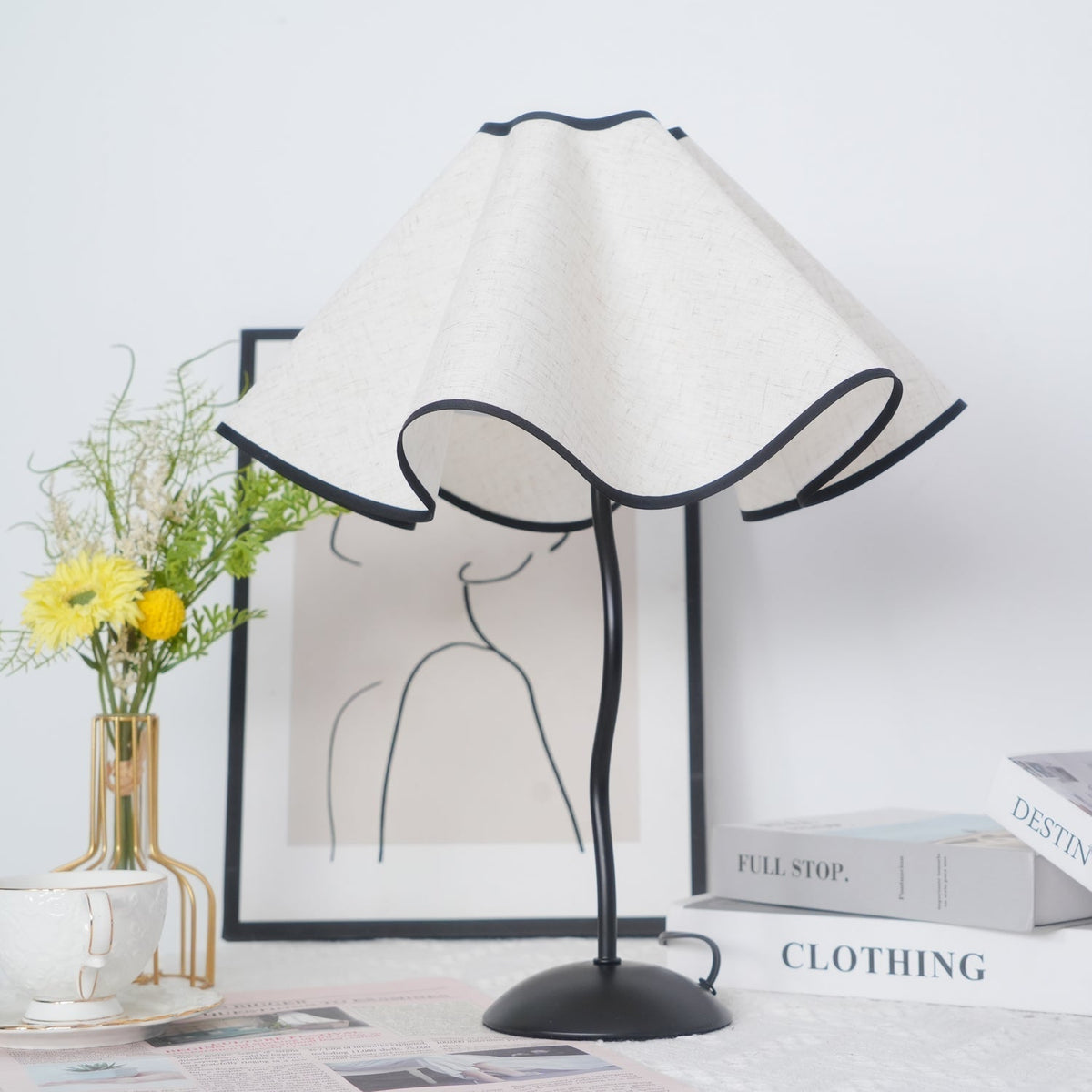 Luminova Lampe de Table en Tissu Artistique