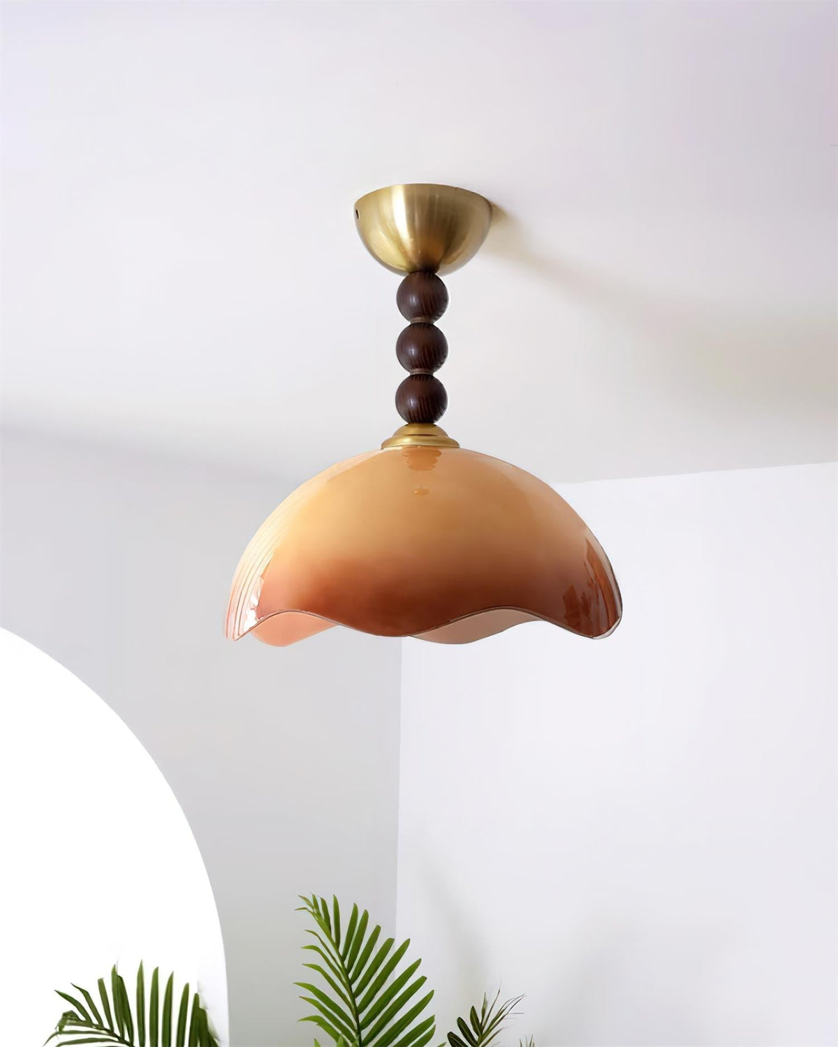 Edreris Plafonnier Art Nordique en Verre Coral