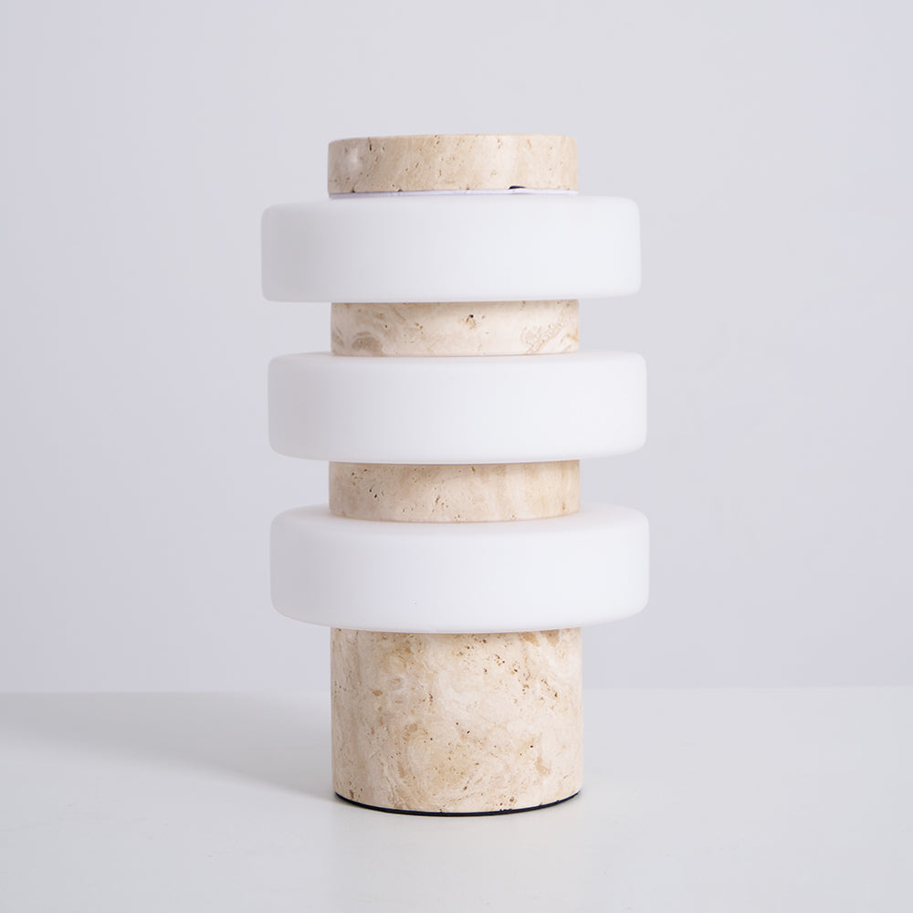 The Corba Table Lamp turned off, highlighting its sculptural quality.